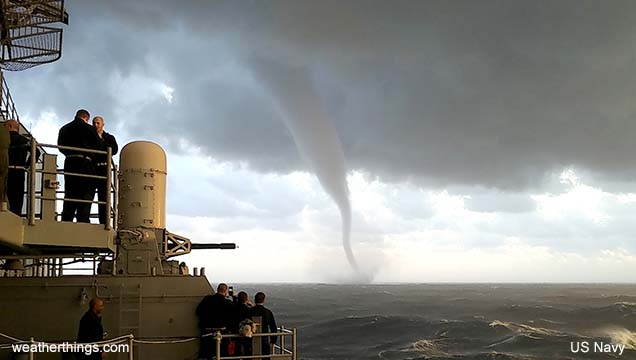 tornado over water